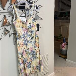 BCX Pastel Floral Dress with Straps